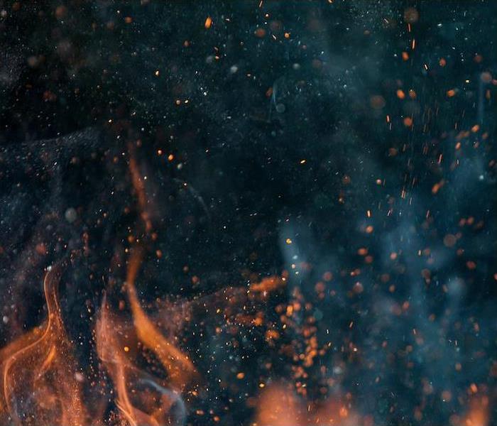 flames and smoke from a bonfire